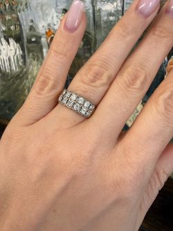 14K white gold natural diamonds beautiful ring band