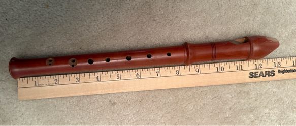 Vintage Weiss Superior Wooden Alto Recorder - West Germany - has a repairable crack