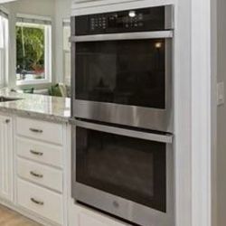 Built In GE Double Oven And Microwave