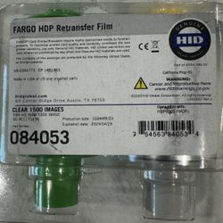 Vikua 84053 HDP Retransfer Film, 84053 Clear Transfer Films, Replacement for fargo 84053 Film, Compatible with fargo HDP5000 / HDPii, Yields 1500 Prin