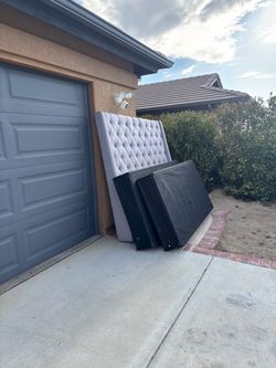Gray king size headboard