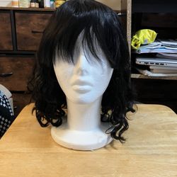 Jet Black Human Hair Wig