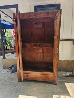 Folding table French style, large armoire