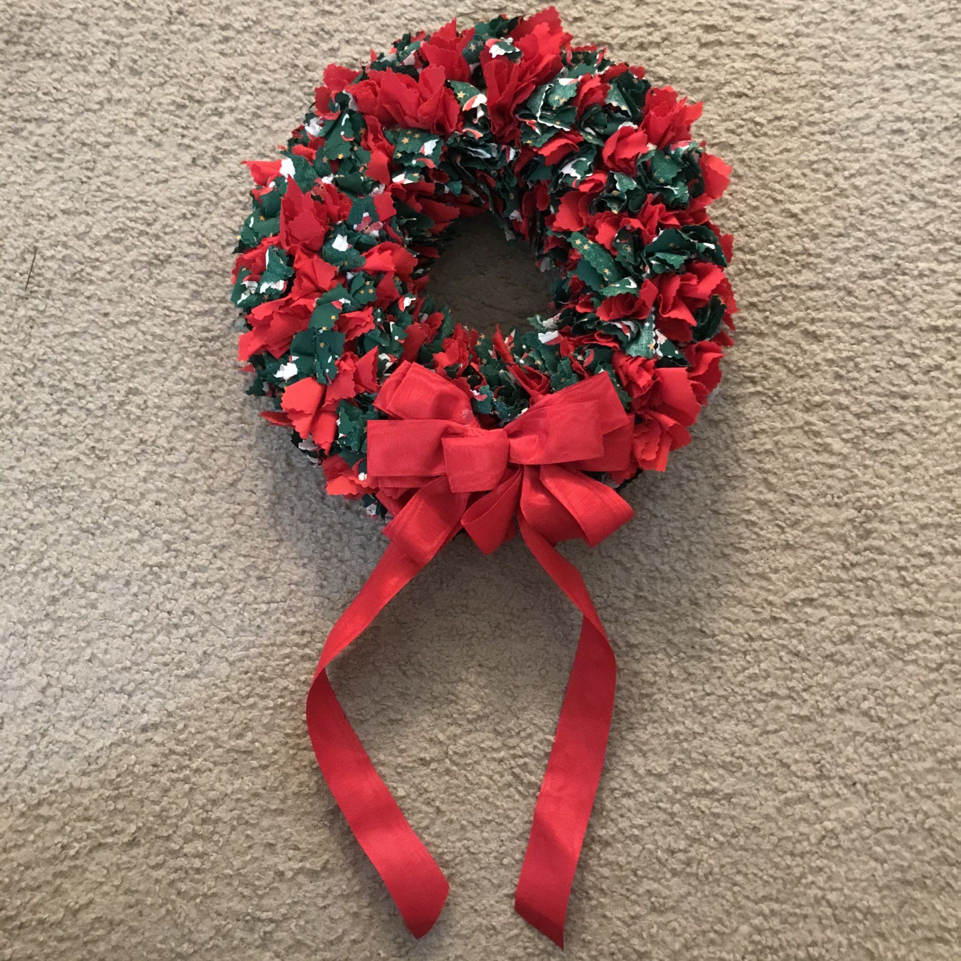 🎄12” Fabric wreath #see My Other Deals