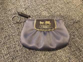 Coach gray and gold change purse