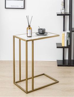 Marble Side Couch Table Gold Rectangle Tables