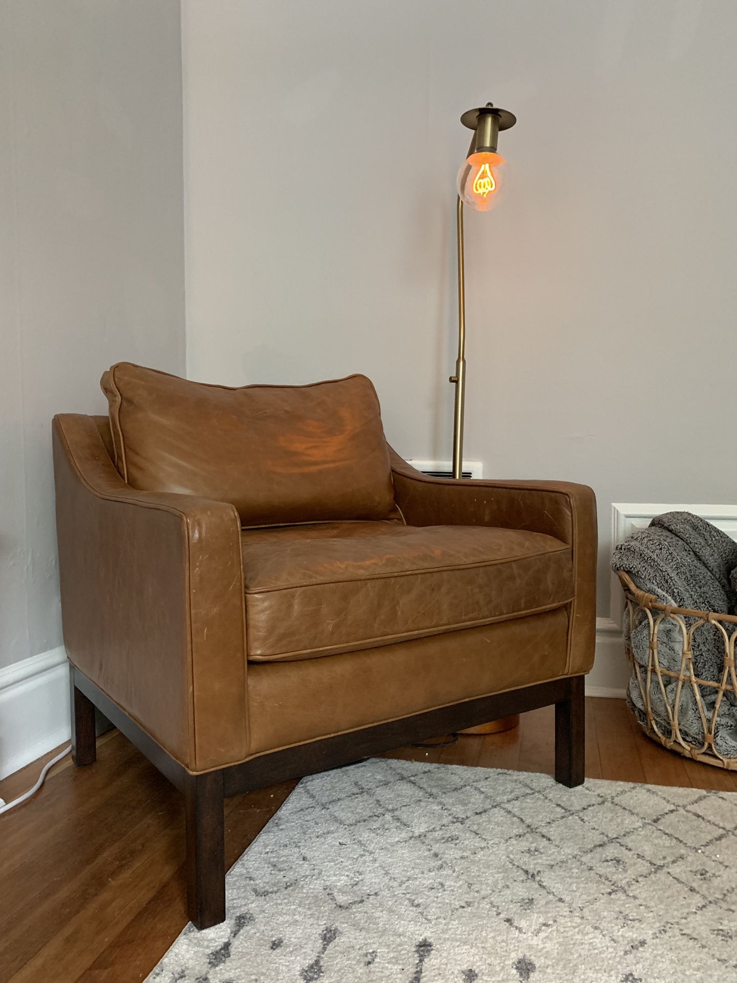 Pottery Barn Leather Accent Chair for Sale in Portland, OR OfferUp