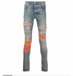 AMIRI Bandana Artpatch skinny jeans