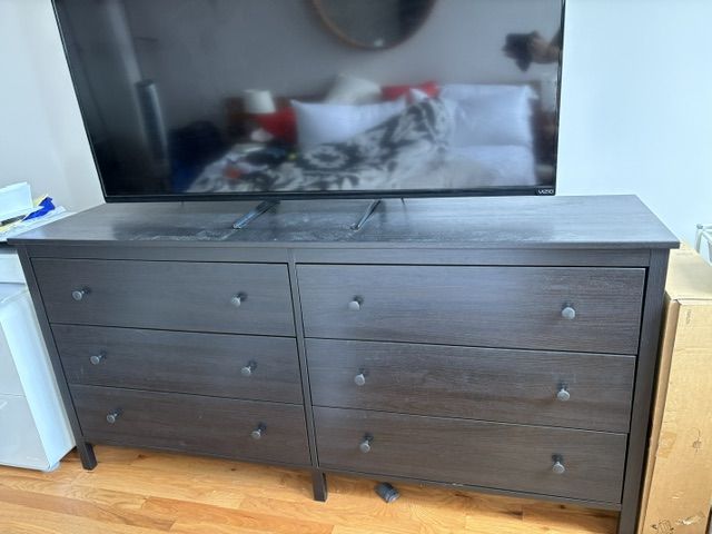koppang 6 drawer dresser black brown Ikea Dresser: for Sale in Cliffside Park, NJ bringing both brightness and