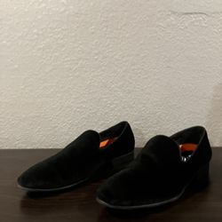 Mix No. 6 Harloe Loafer + Black Alfani Velvet Bow Tie & Wembly’s Stretch Suspenders