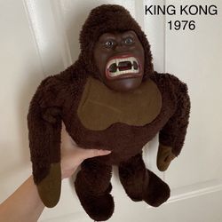 Vintage Rare Collectible KING KONG 15” Plush Toy By Mego From 1976