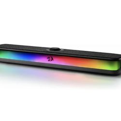 Redragon GS515 RGB Desktop Soundbar, 2.0 Channel Stereo Computer Speakers for Desktop with Bluetooth 5.3, USB-C/USB Powered, Black