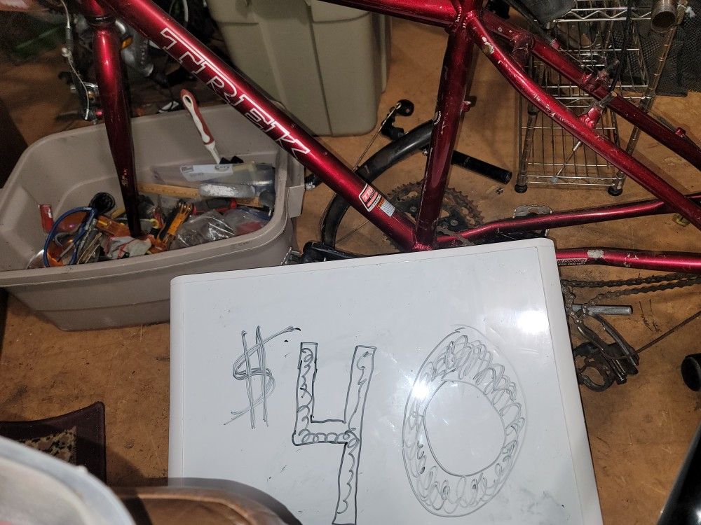 TREK 7.2FX FRAME SET RARE CHAMPIONSHIP RED EDITION PLUS CRANK HANDLE BARS SHIFTERS FORKS