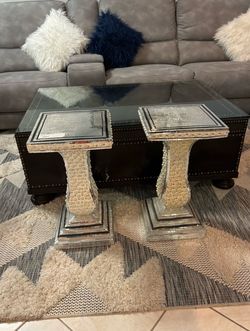 White accent tables