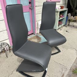 Black Mid Century Modern Chairs Leather 