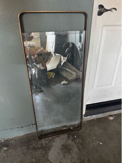 Gold Metal Frame Full Length Mirror