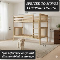 ⭐️ PRISTINE Max & Lilly Solid Wood Bunk Bed ⭐️ | Converts to TWO Twin Beds | Like New! Buy One Or Both!