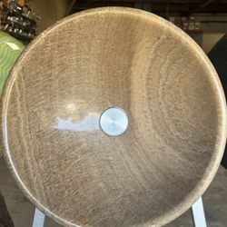 Beige Stone Vessel Sink