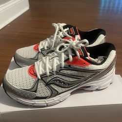 orange grey white Saucony