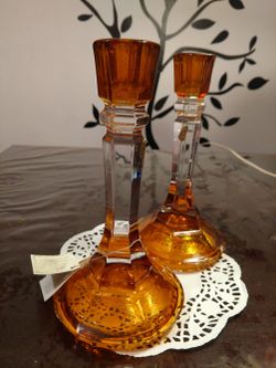 Crystal Candlestick Holders