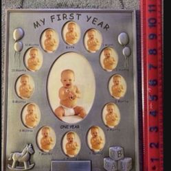 CA. MY FIRST YEAR PICTURE FRAME. ENGRAVEABLE.