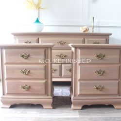 Solid Wood dresser and nightstands