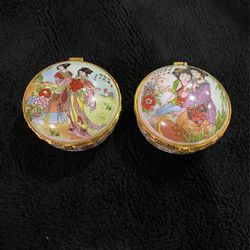 Asian Trinket  Porcelain Box