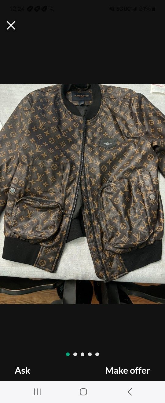 Louis Vuitton Monogram Leather Jacket 100% Authentic