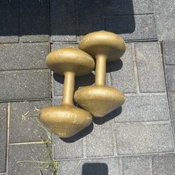 10 Pound  Gold Weight Dumbbell 