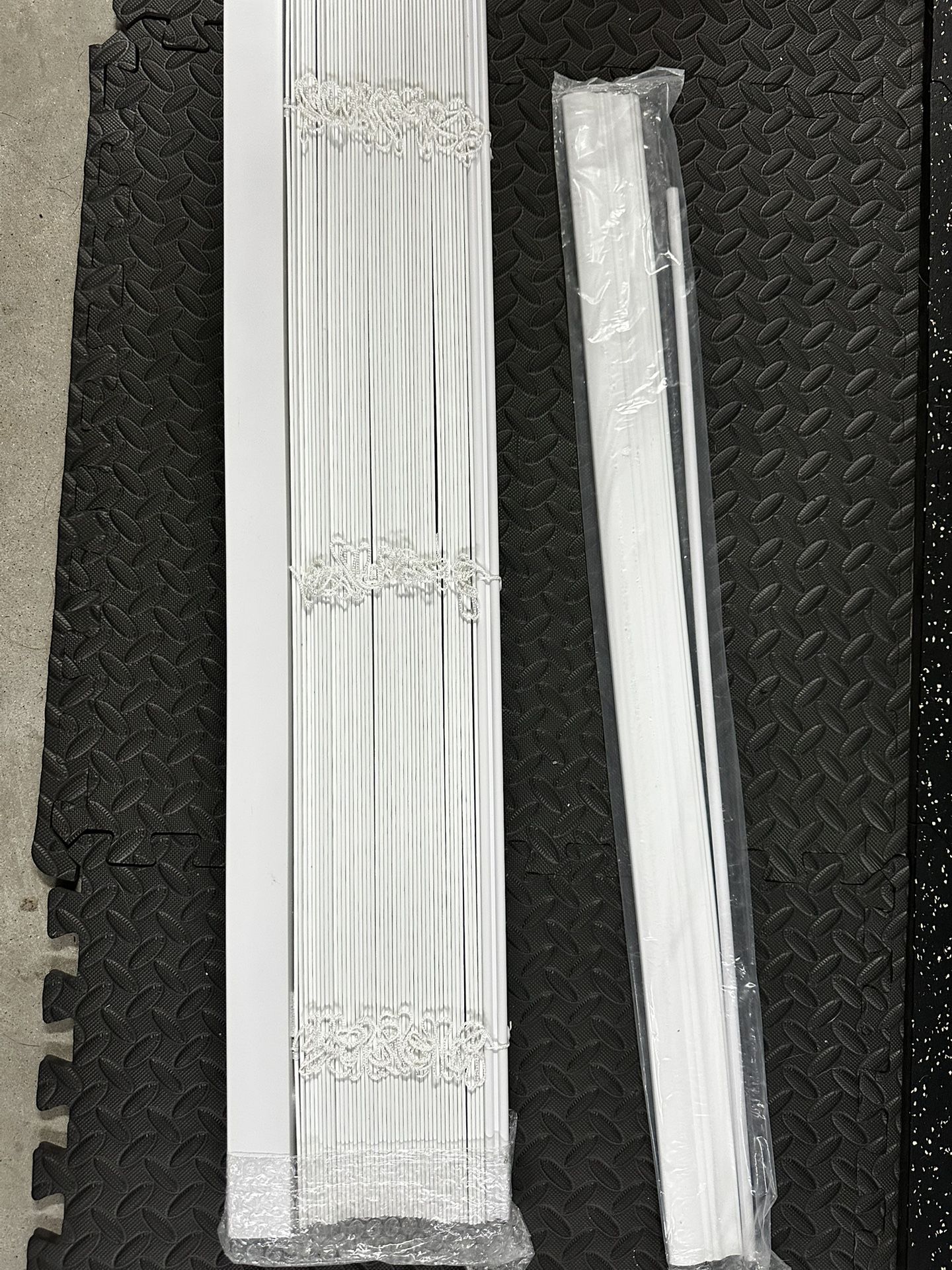 2 Inch Cordless Faux Wood Blinds 34x 84 (2 Packs/ 2 Blinds)