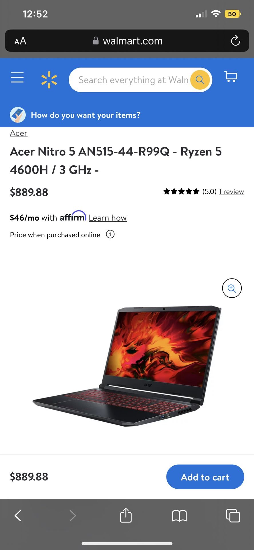 Aced Nitro 5 Gaming Laptop