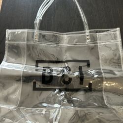 Clear plastic tote bag 