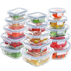 30 Pieces Glass Meal Prep Containers- New