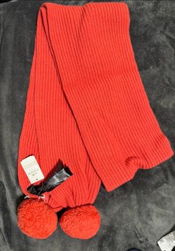 Orange wool scarf