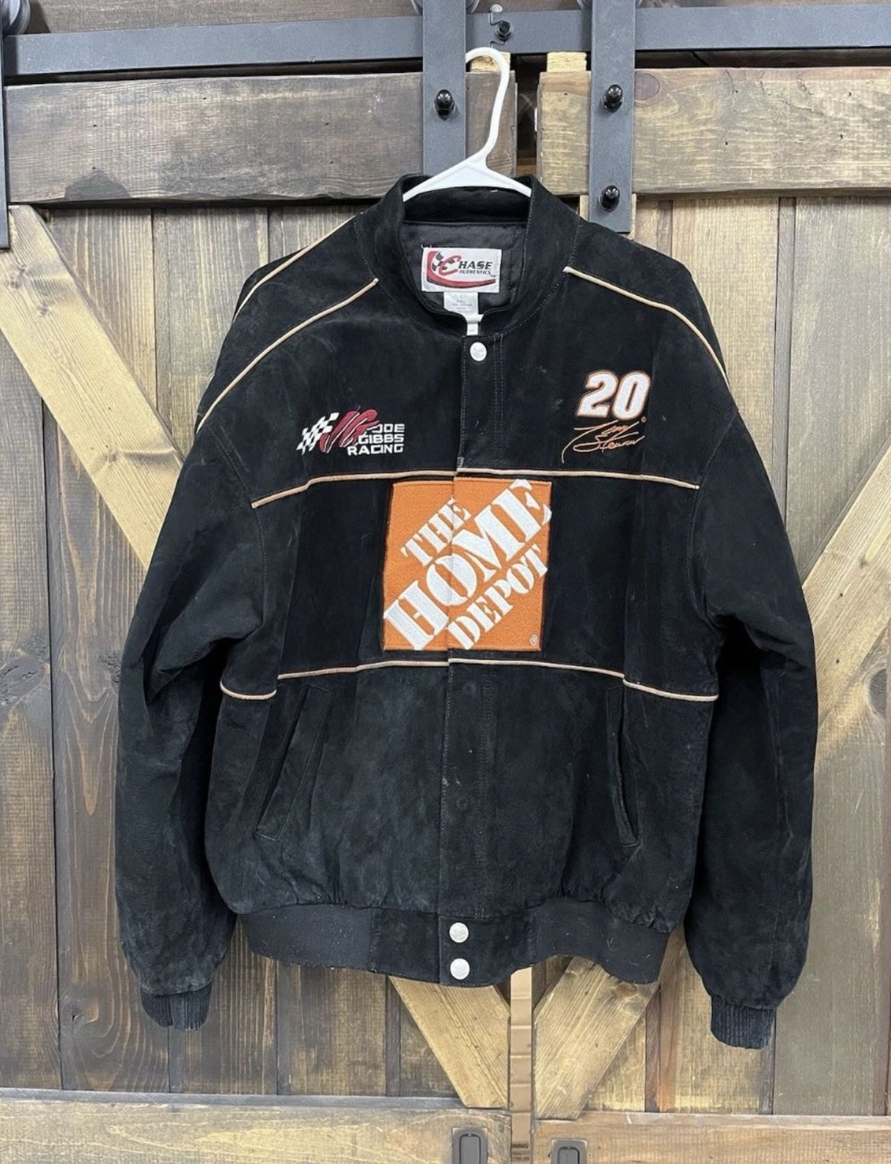 Chase Authentic Size L Tony Stewart NASCAR Home Depot Racing Jacket Black 