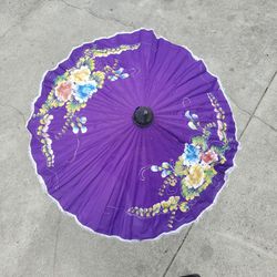 Purple Painted Umbrella 24in