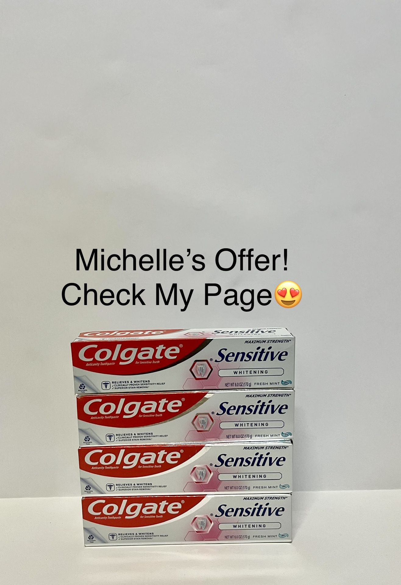Colgate Sensitive Whitening Toothpaste 6 Oz Set