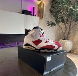 Air Jordan 6 Red/White/Black “Carmine’s” High Top Lace Up Size 12.5