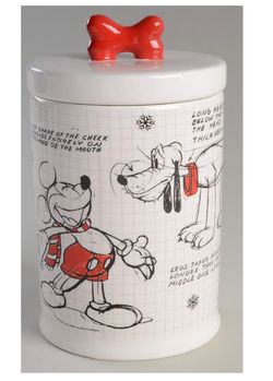 Disney Mickey & Pluto Christmas Sketchbook Treat Jar & Lie
