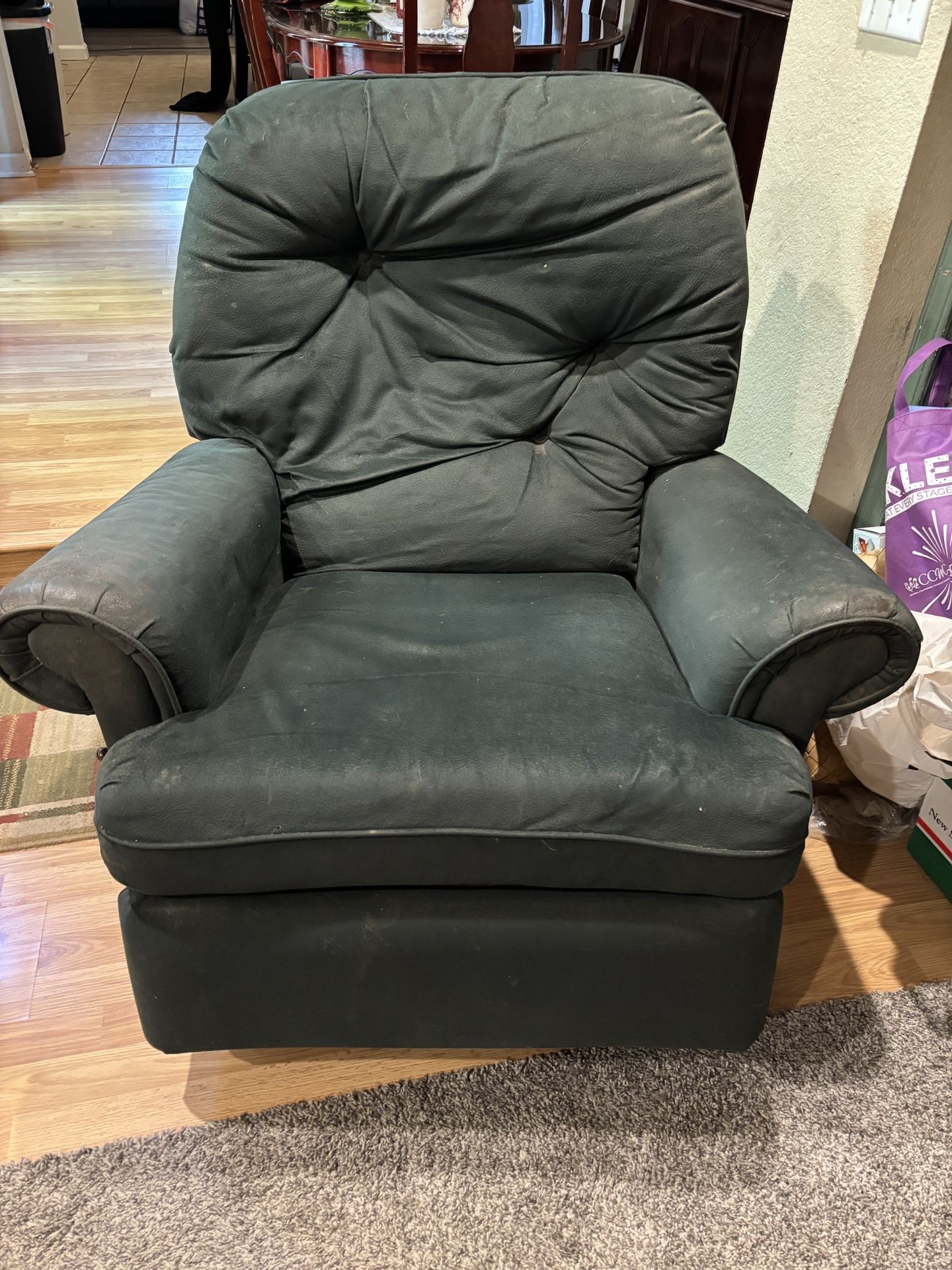 Free Recliner Rocking Chair Green