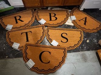 NEW!!! personalized initial letter doormat A B C S T R multiple of each !! Individual one for $15