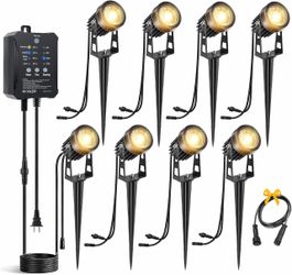 Low Voltage Landscape Lighting with Timer & Photocell Transformer
