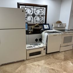 Refrigerator, Stove, Microwave And Dishwasher