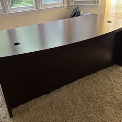 Hon Bow Front Desk With Matching 2 File drawer 