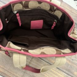Pink Coach Signature Purse