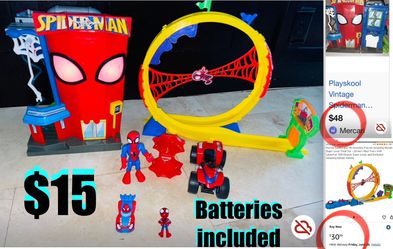 $15 Spider-Man Toys & accessories Batteries included