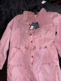 Pink Jean jumpsuit size 8