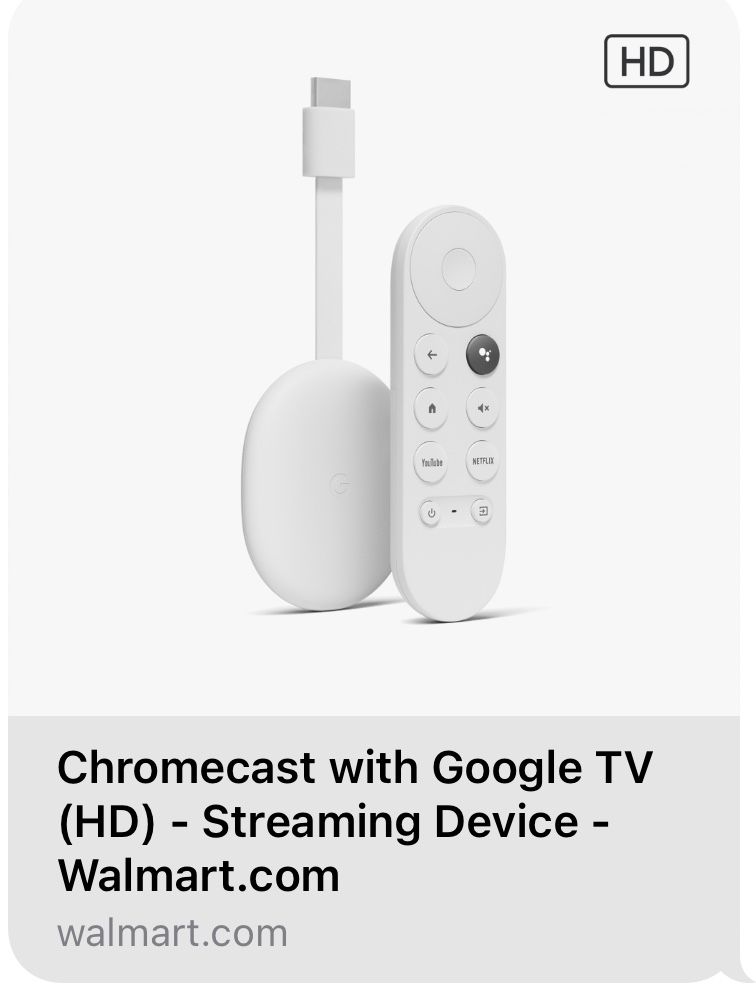 Chromecast with Google TV (HD) - Streaming Device