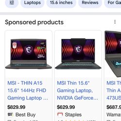 MSI A Thin 15 Gaming 