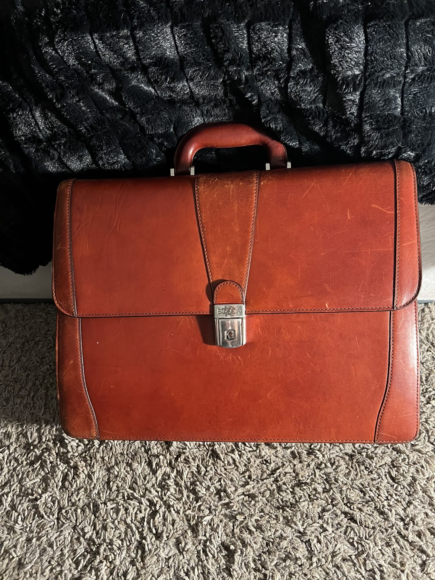 Bosca Double Gusset Old Leather Bag